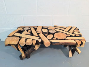 Ivar table basse en rondin de bois